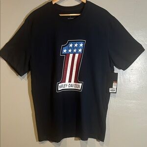 NEWHarley-Davidson Men's Dark Star Striped Tee